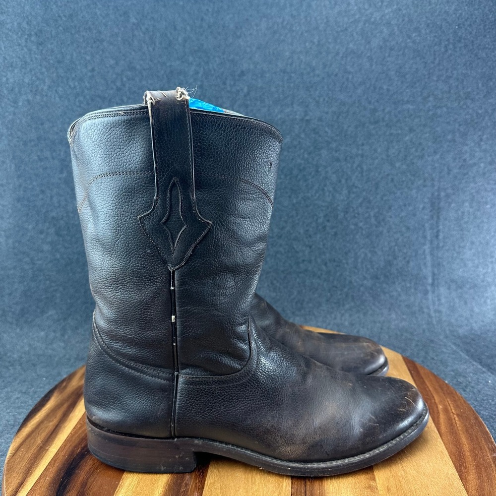 Resistol Ranch Cowboy Mens 10.5D Boots Western Leather Brown Red Black